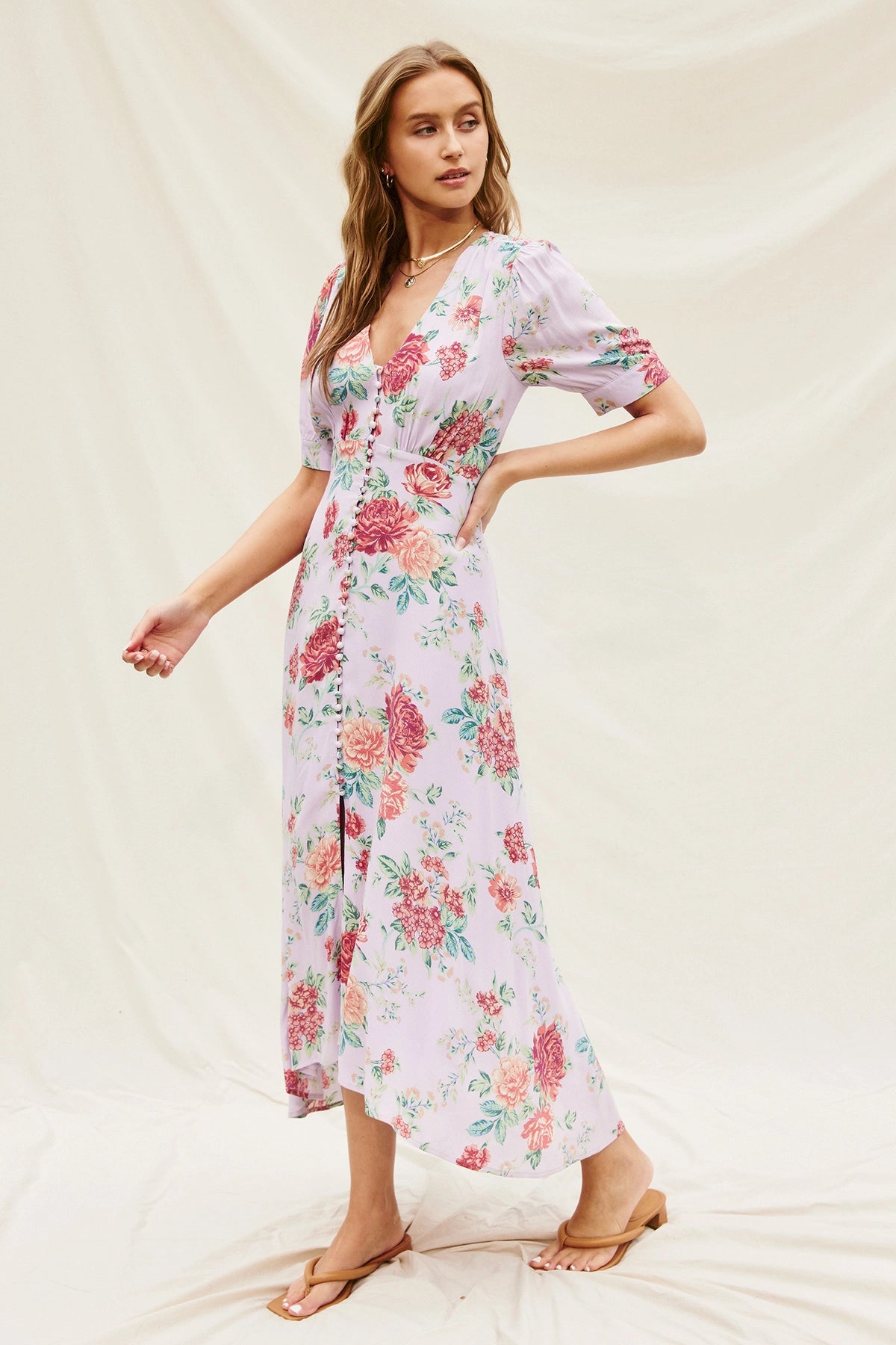 Lavender Rose Garden Midi
