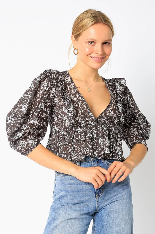 Poppy Paisley Top