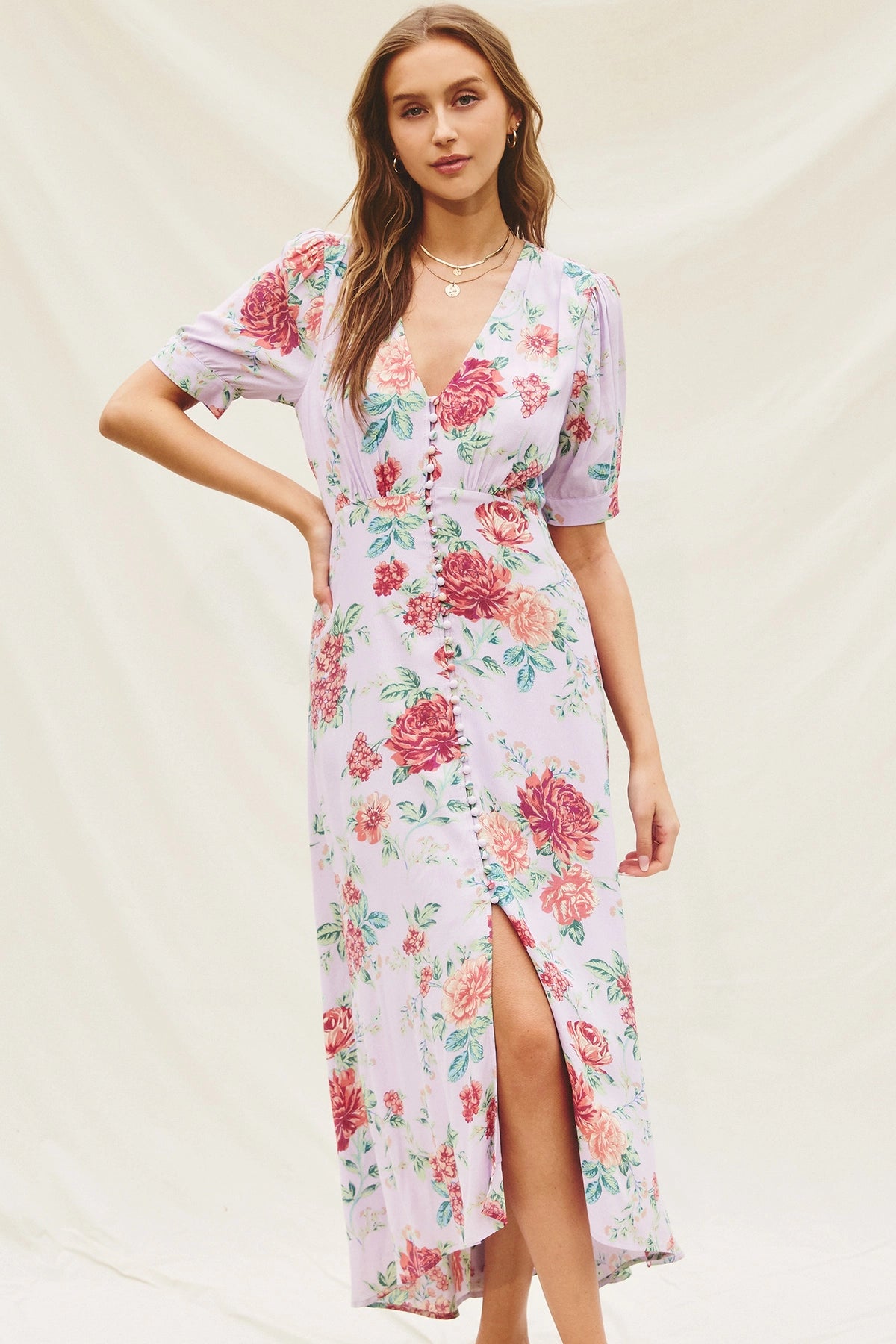 Lavender Rose Garden Midi