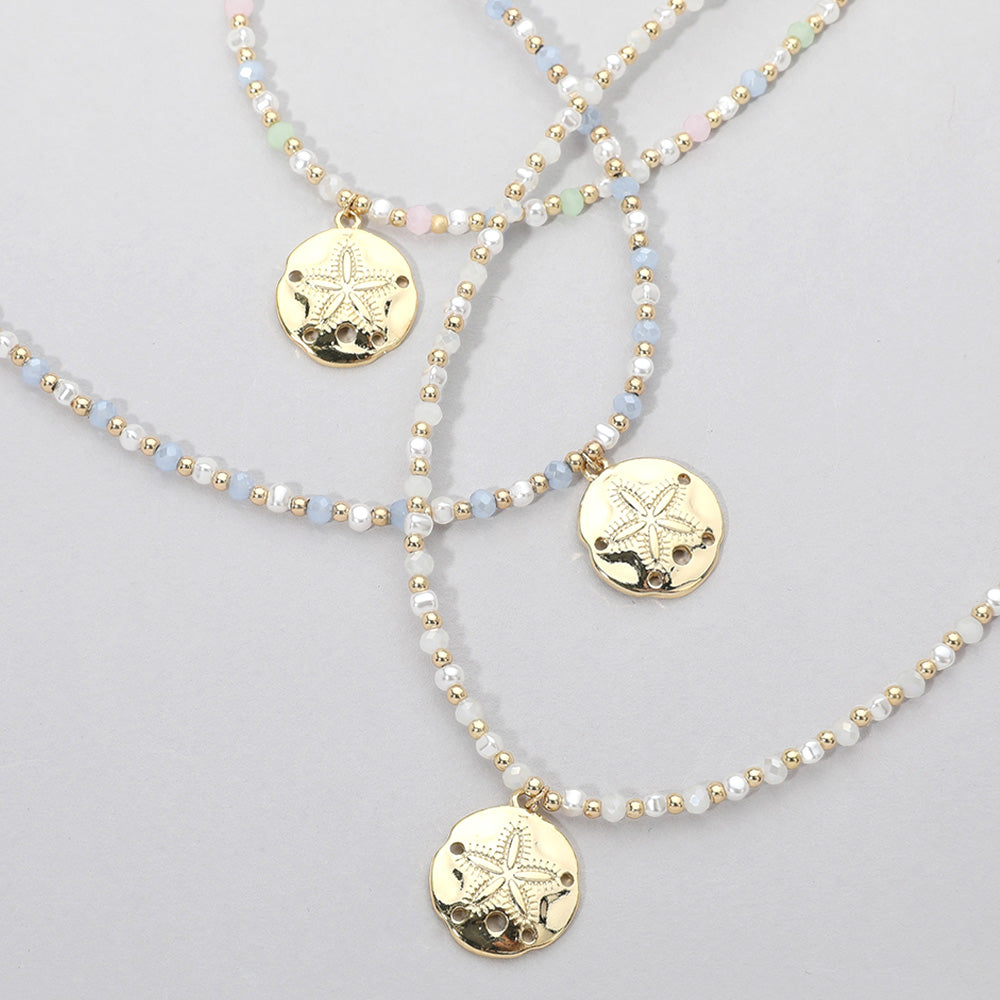 Sand Dollar Beaded Necklace