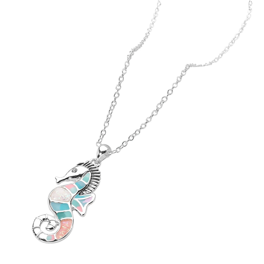 Sea Glass Seahorse Necklace