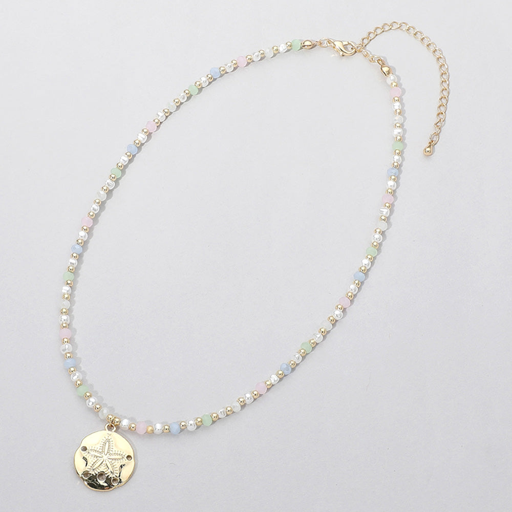 Sand Dollar Beaded Necklace