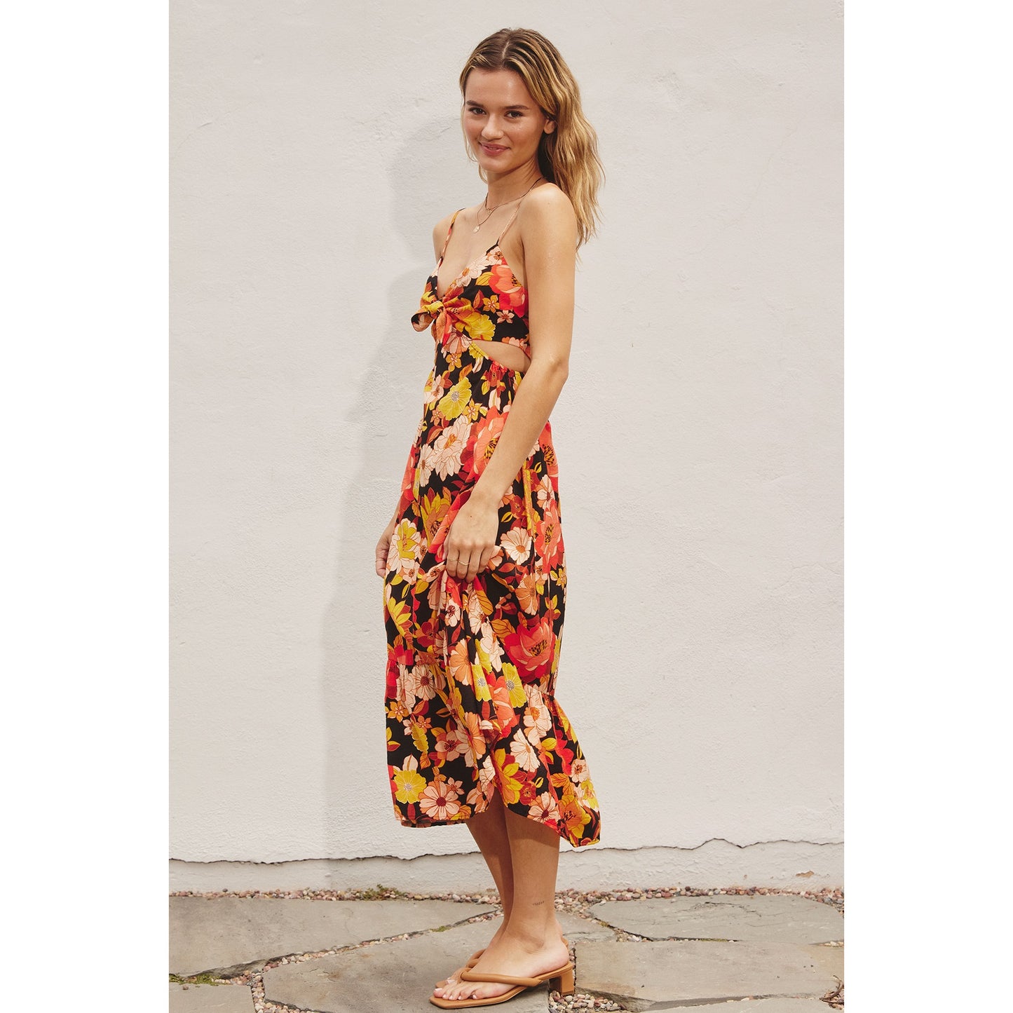 Night Garden Midi Dress
