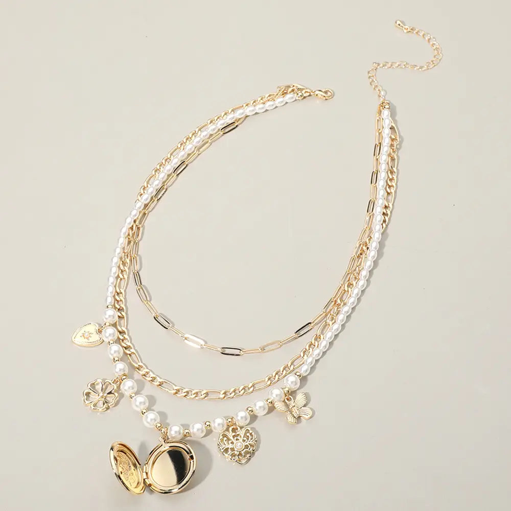 Flora & Pearl Charm Necklace