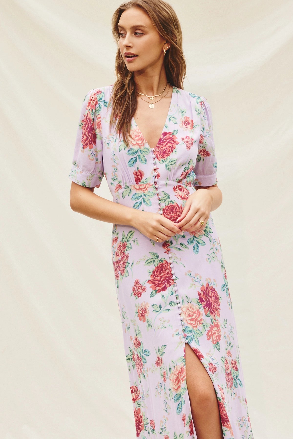 Lavender Rose Garden Midi