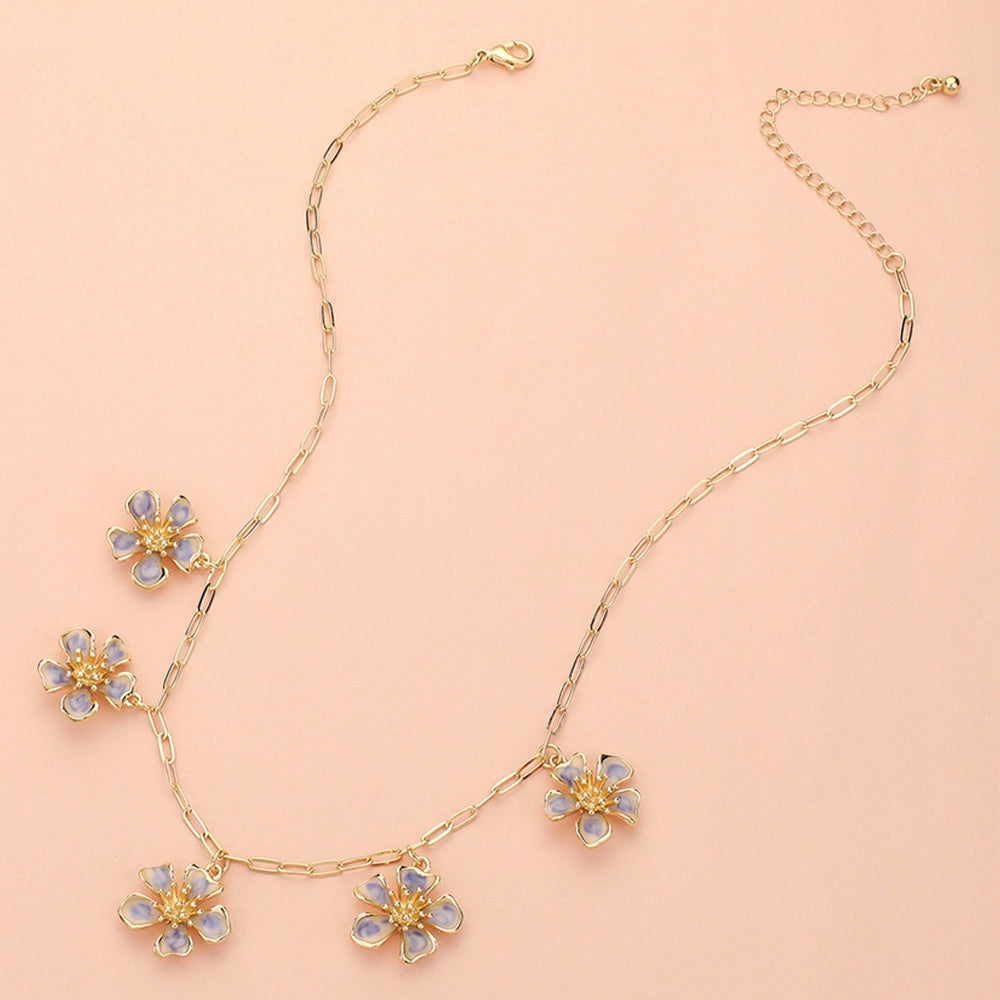 Flower Charm Necklace