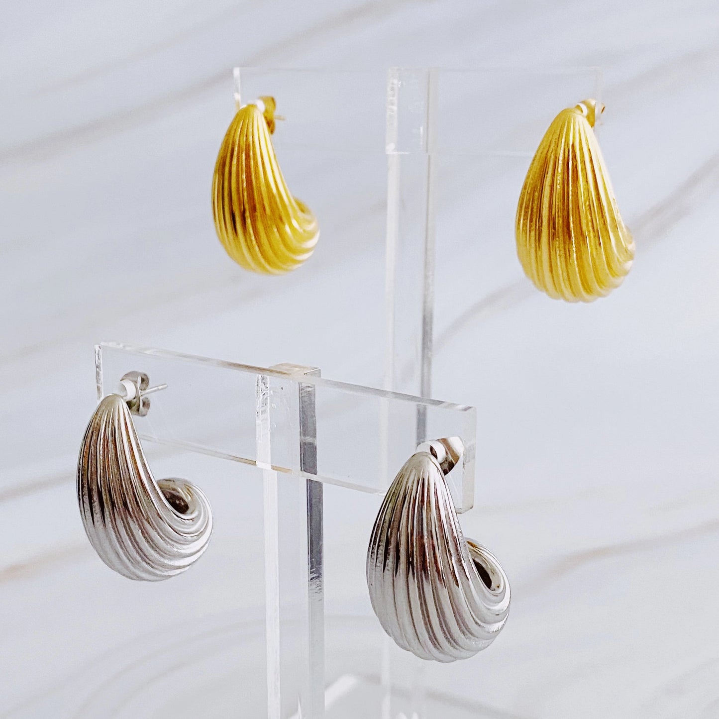 Cable Teardrop Earring