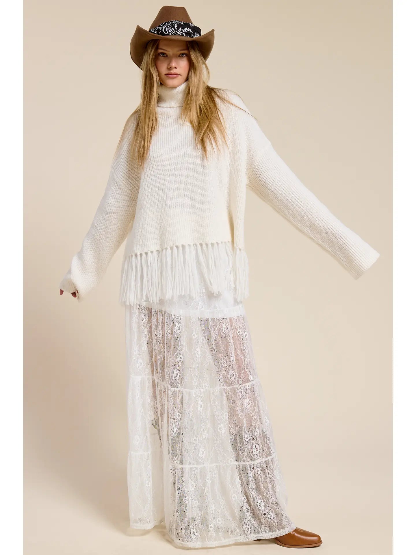 Out West Fringe Sweater