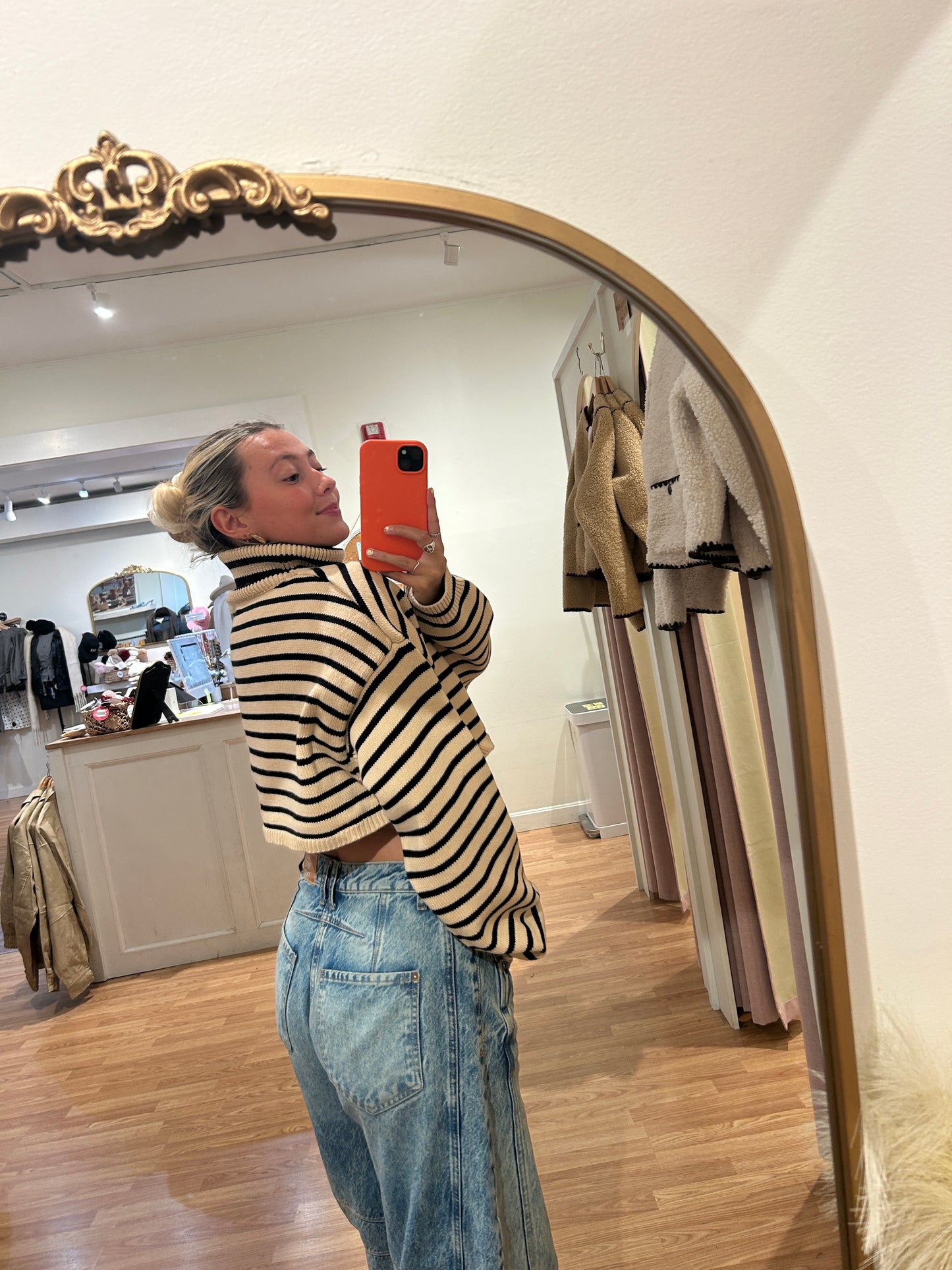 Rose Striped Sweater