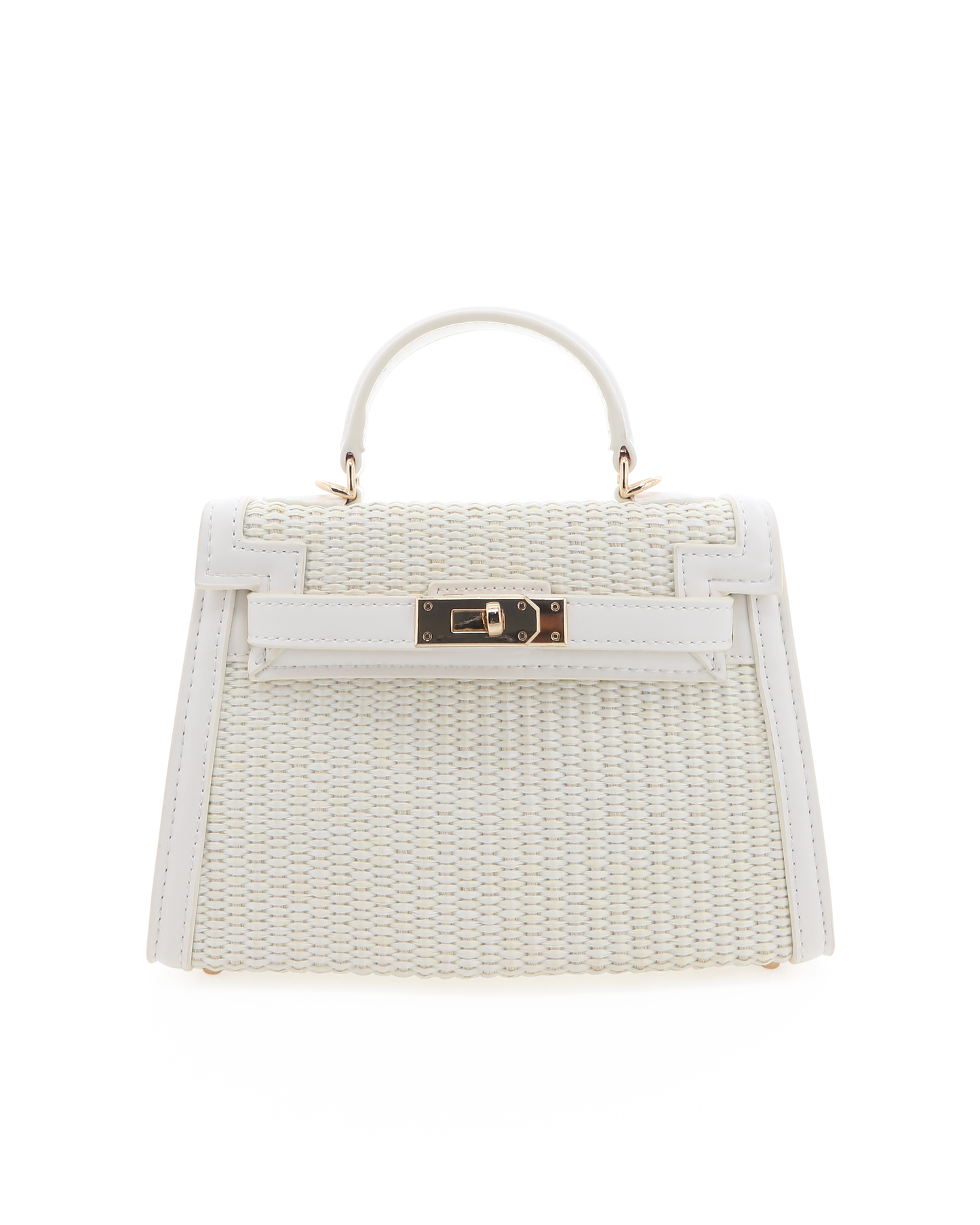 Hariette Raffia Handle Bag