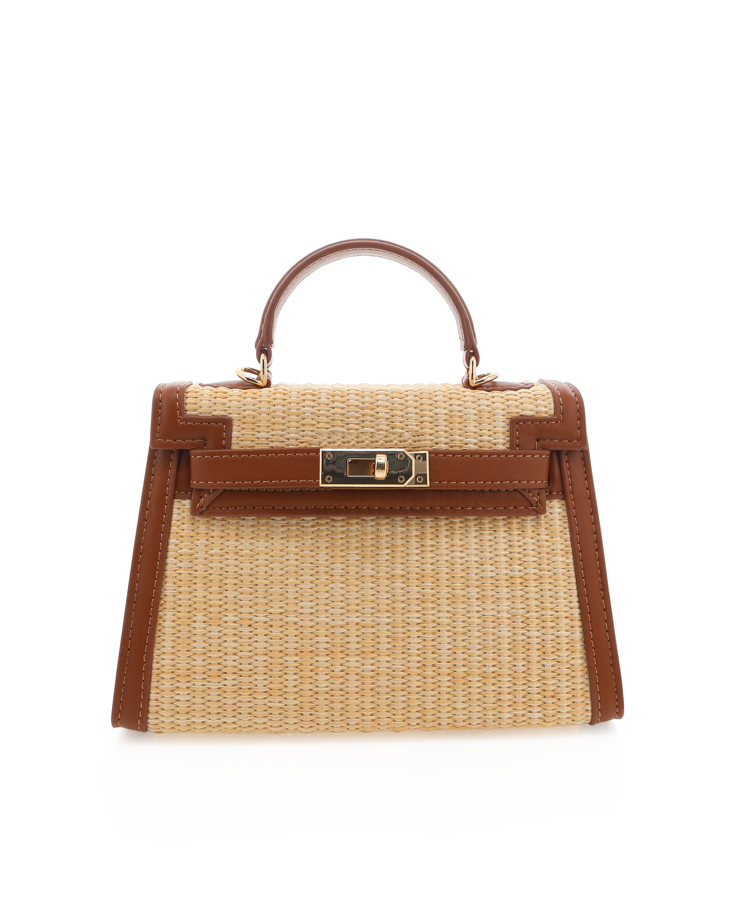 Hariette Raffia Handle Bag