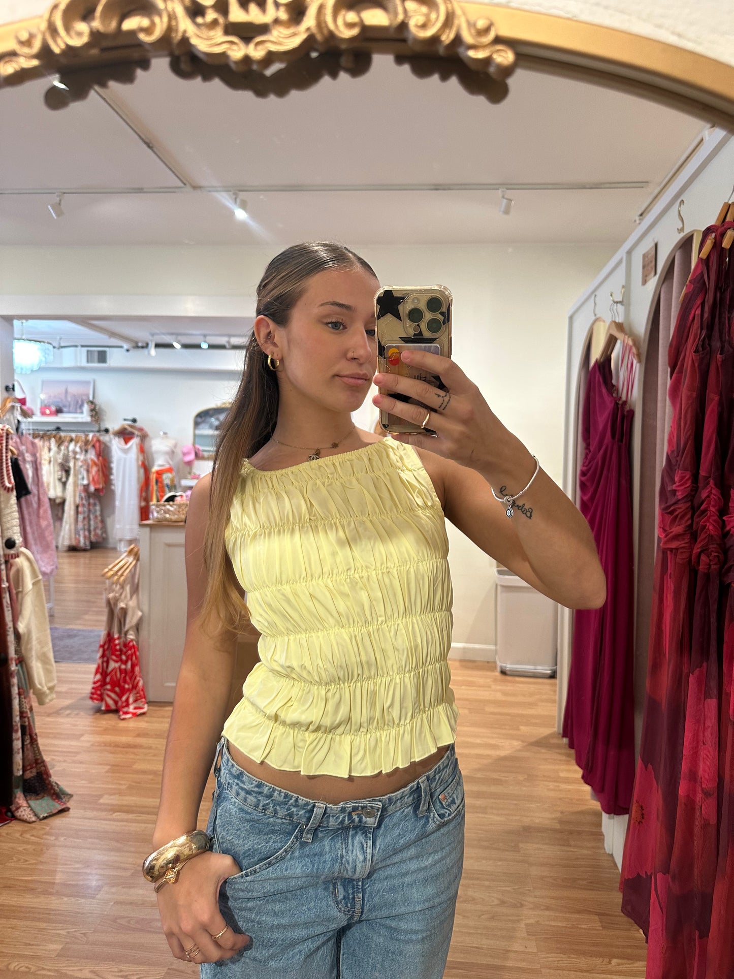 Stassy Smocked Tank