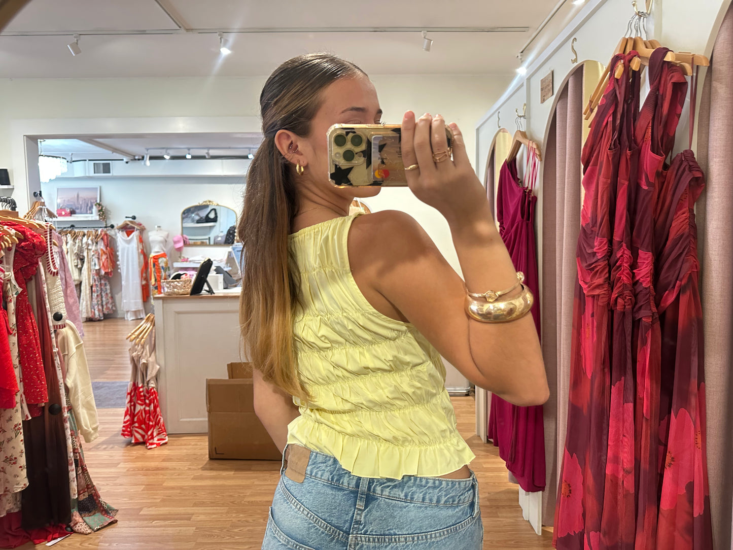 Stassy Smocked Tank