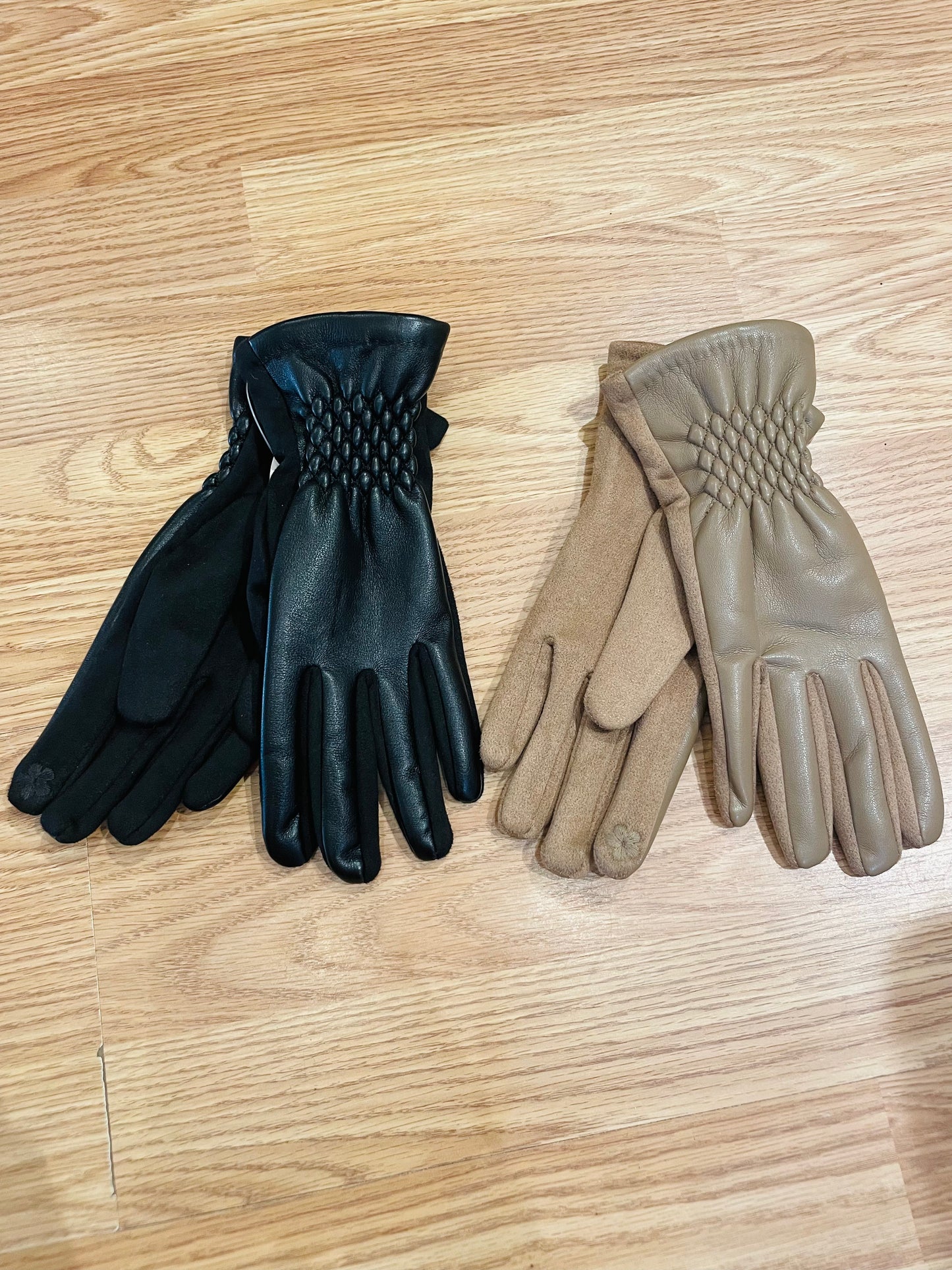 Faux Leather Gloves