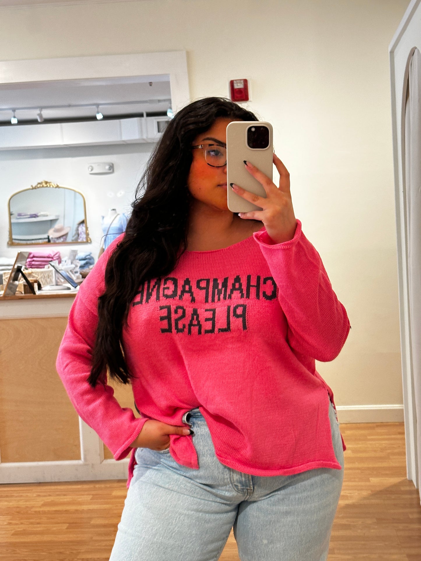 Champagne PLEASE Sweater
