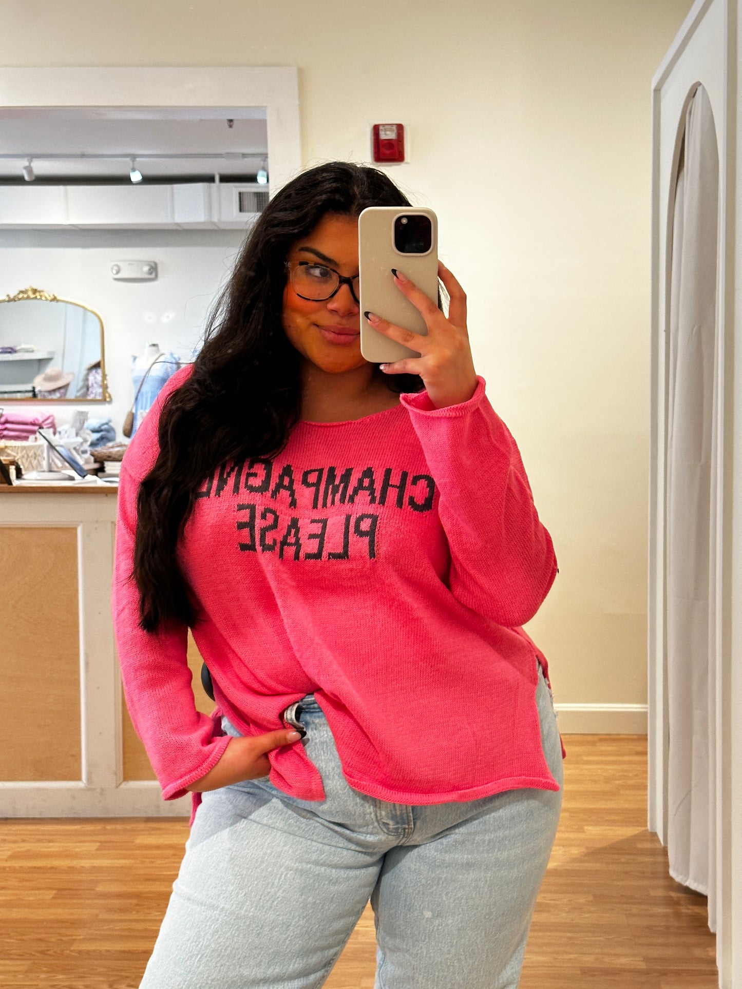 Champagne PLEASE Sweater