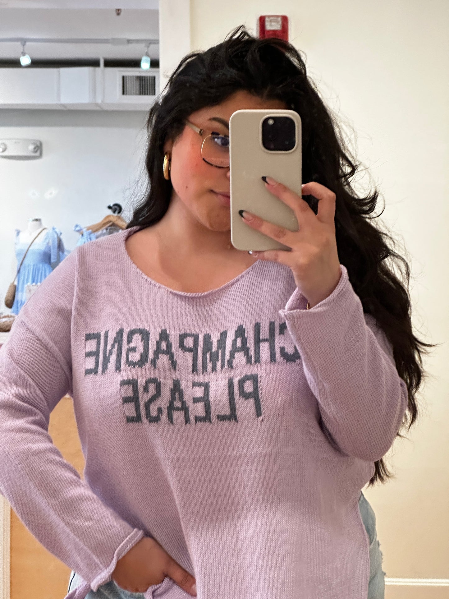 Champagne PLEASE Sweater