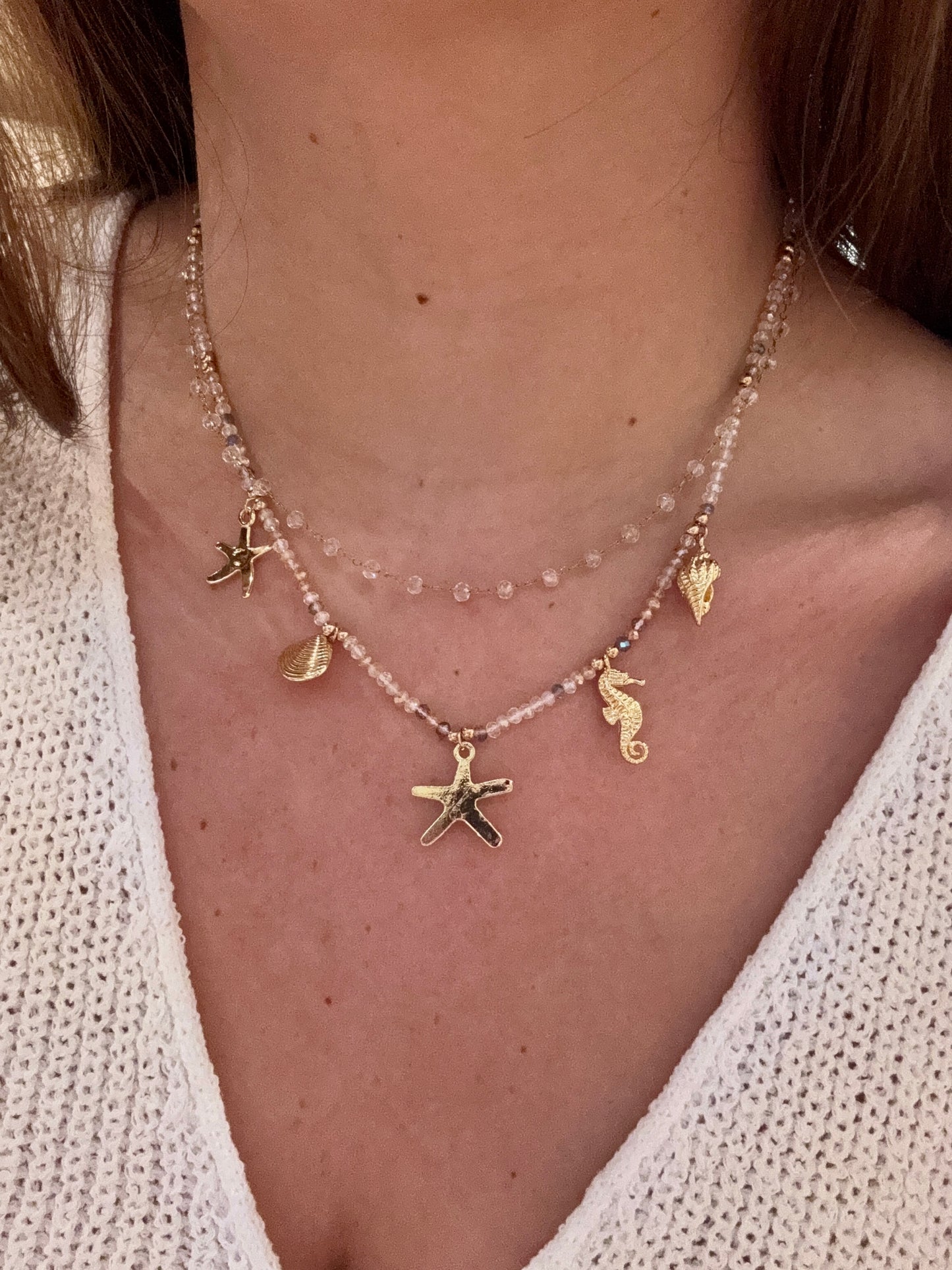 Sea Life Charm Beaded Necklace