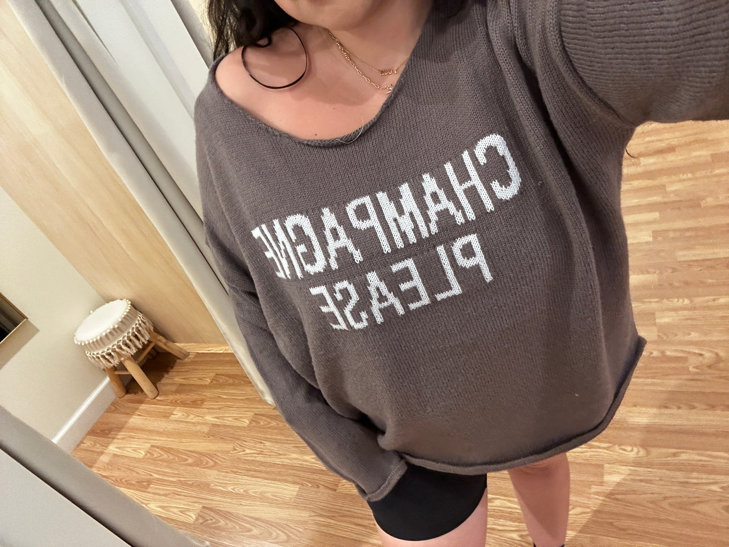 Champagne PLEASE Sweater