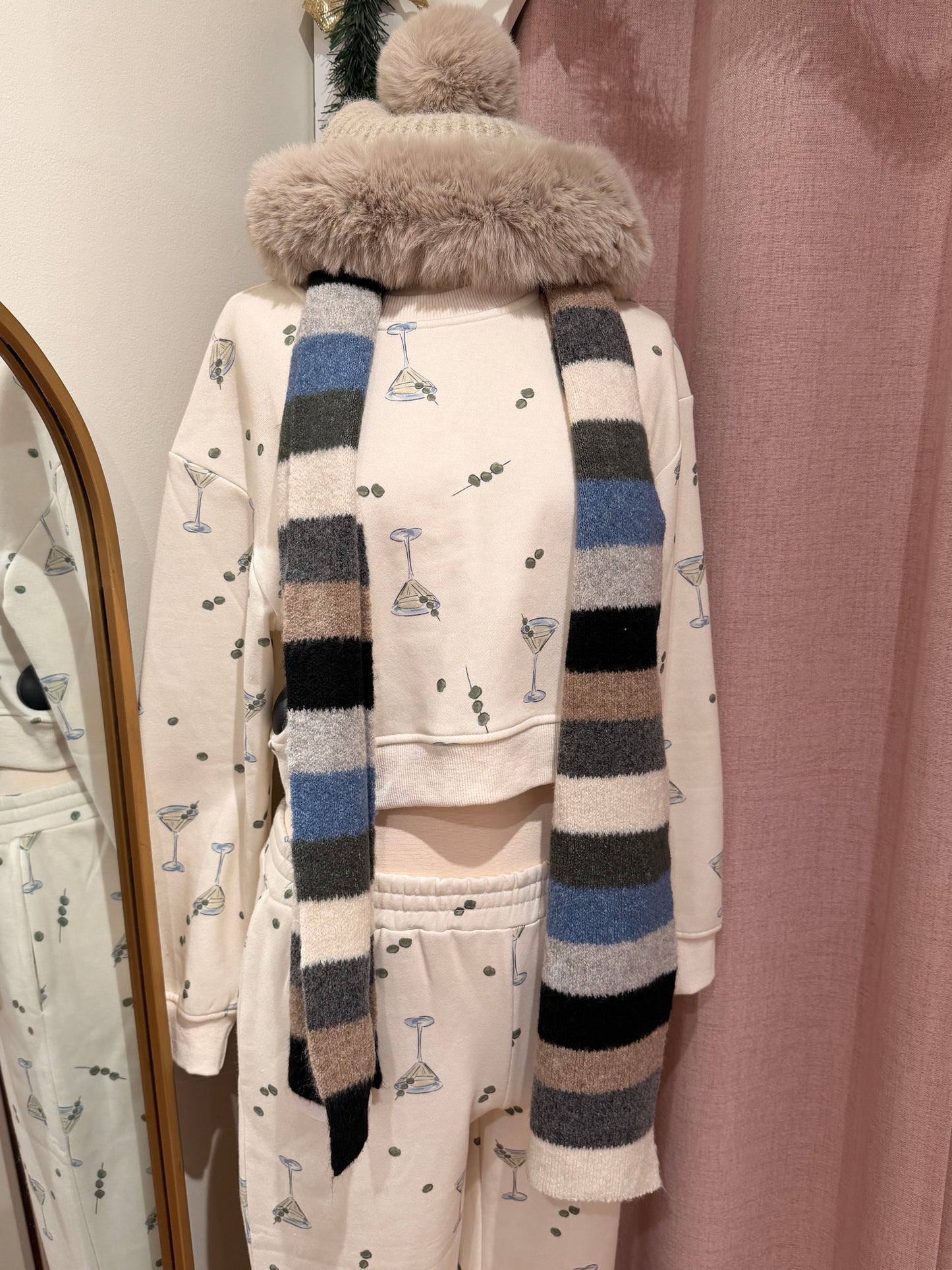 Andrea Striped Scarf