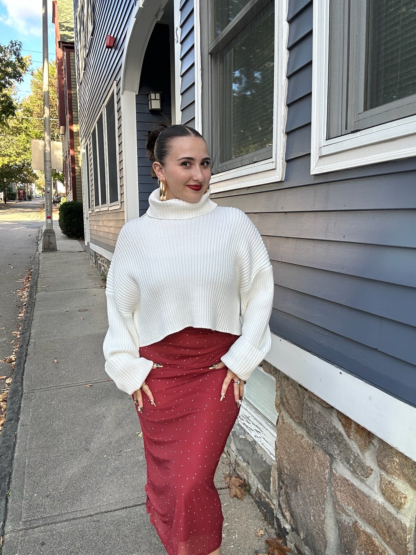 Cara Cropped Turtleneck