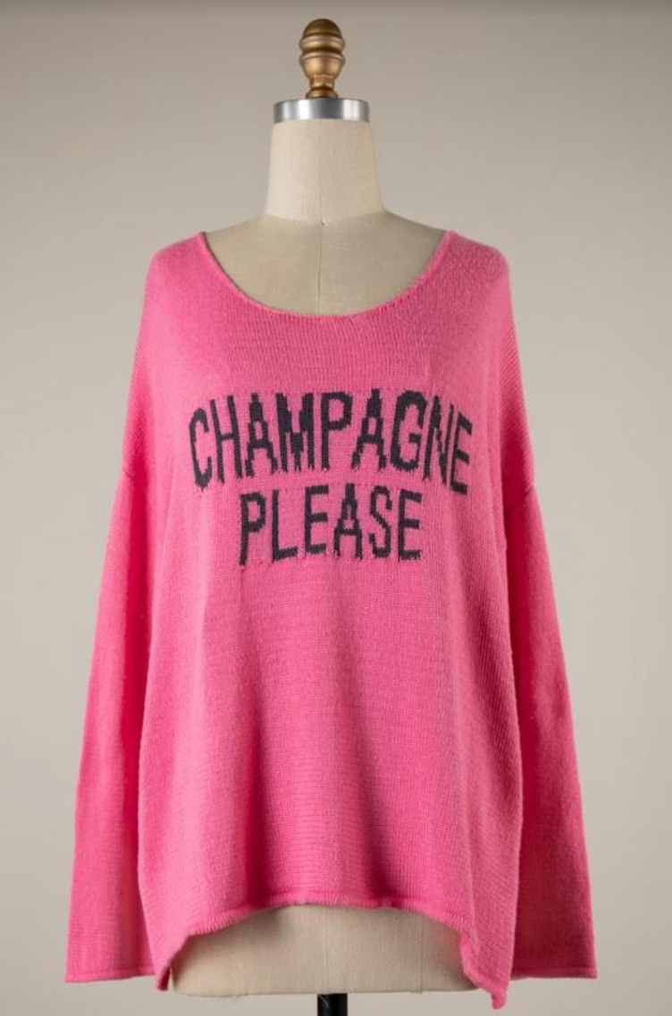 Champagne PLEASE Sweater