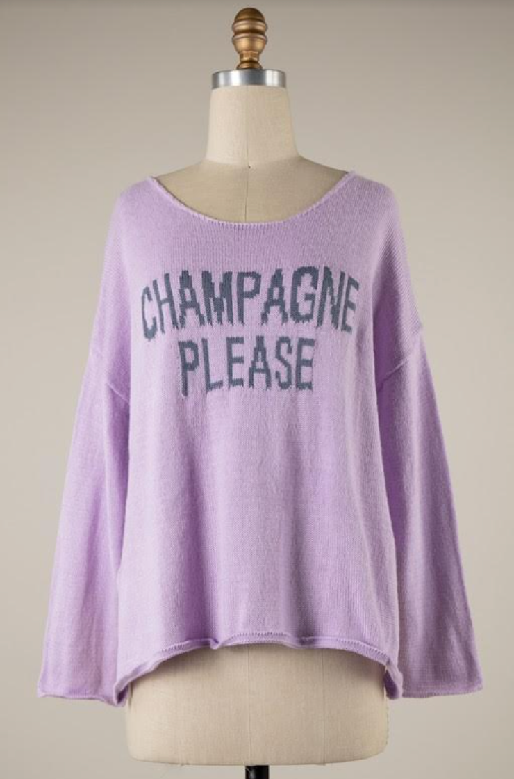 Champagne PLEASE Sweater