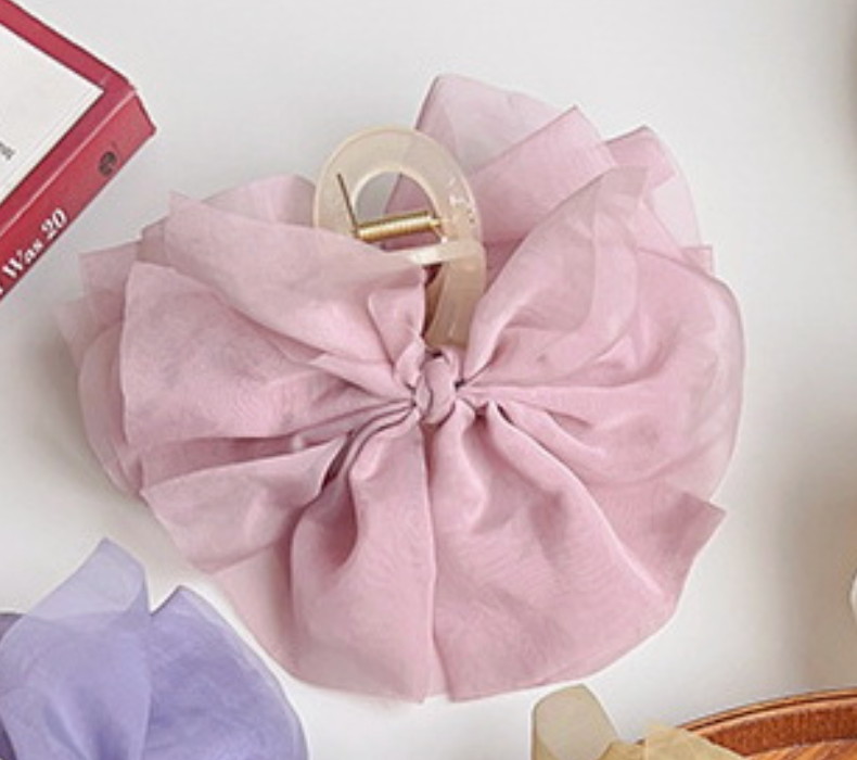 Organza Bow Hair Claw