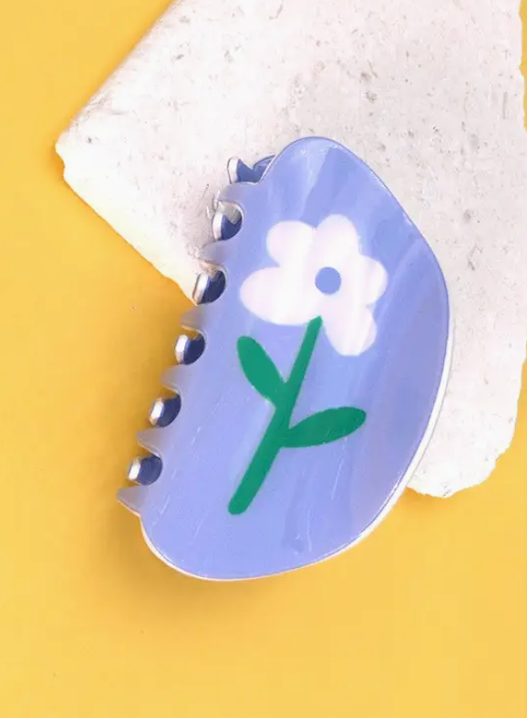 Round Floral Hair Claw