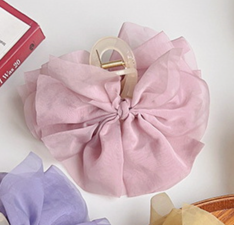 Organza Bow Hair Claw