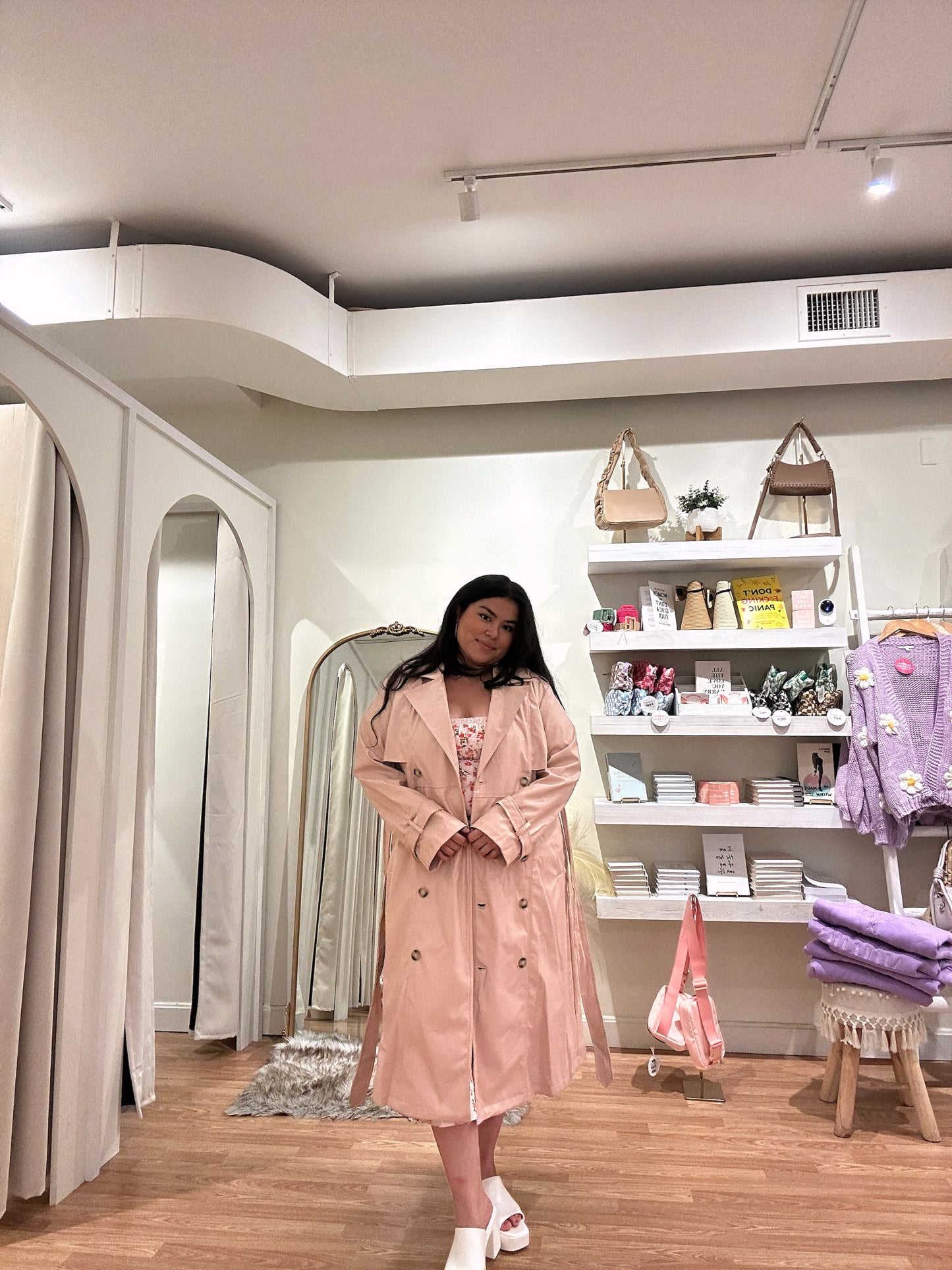 Champagne Problems Trench Coat