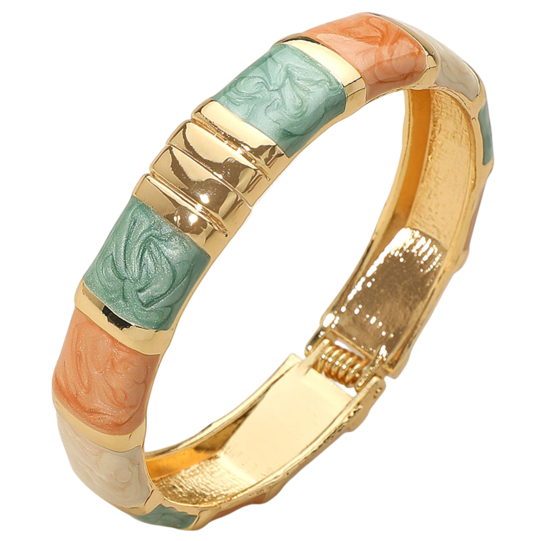 Enamel Bamboo Bangle Bracelet
