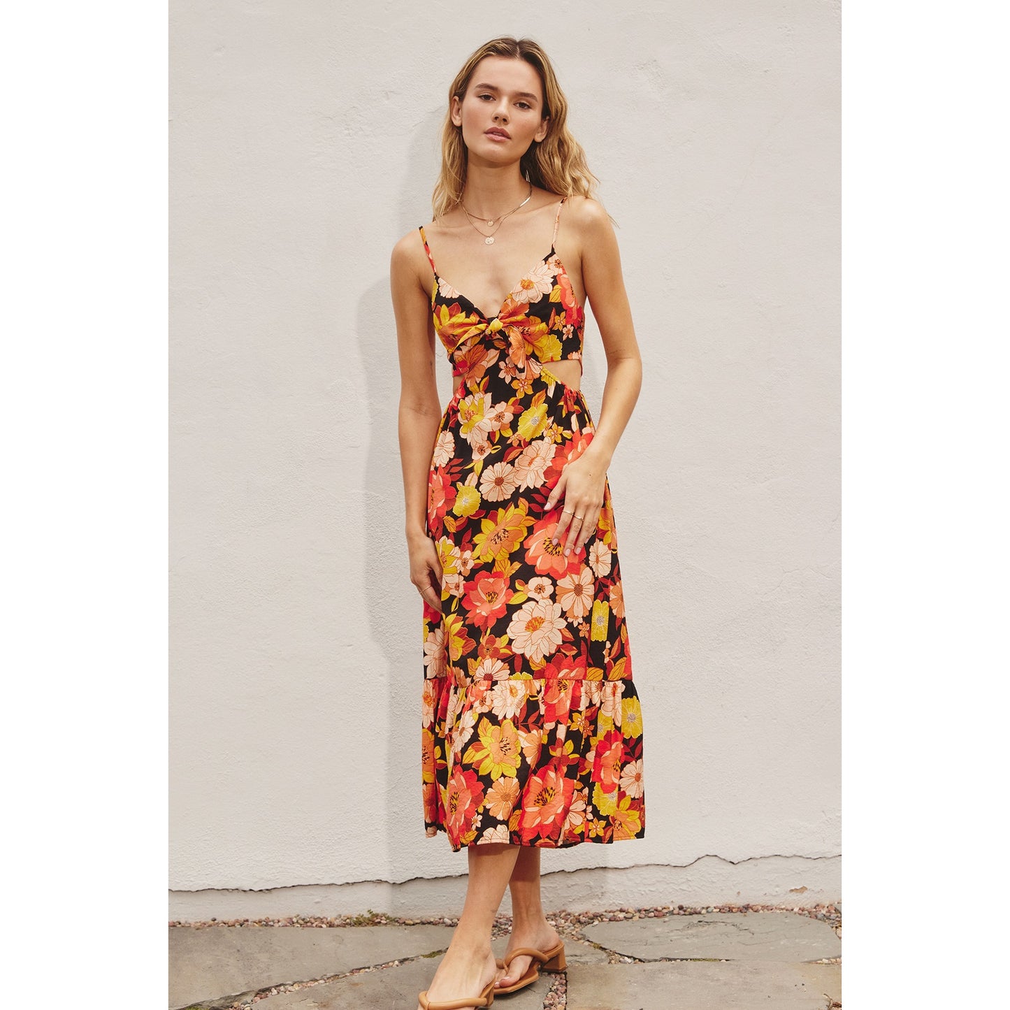 Night Garden Midi Dress
