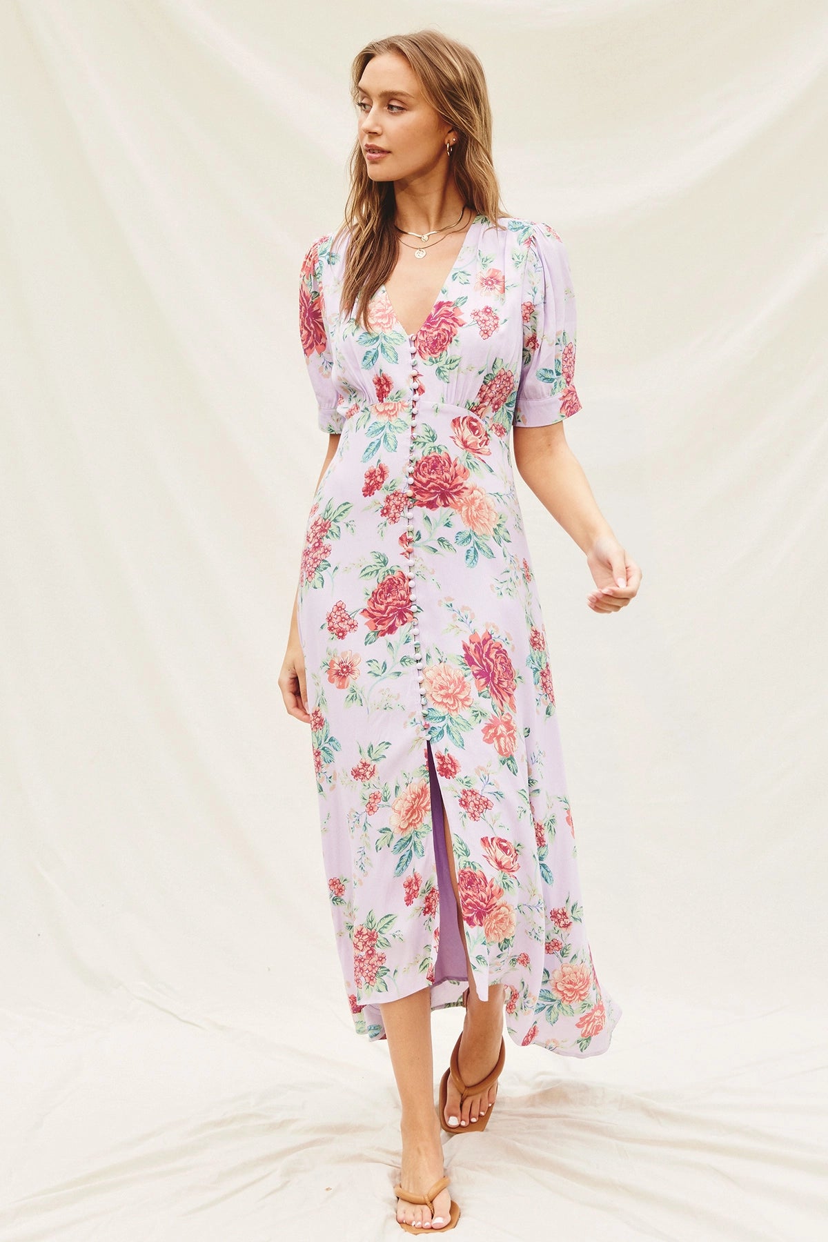 Lavender Rose Garden Midi