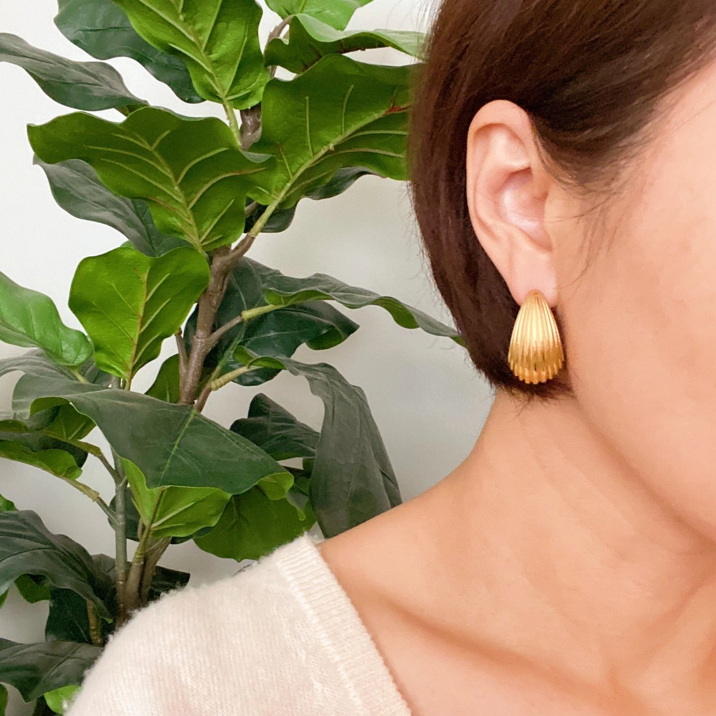 Cable Teardrop Earring
