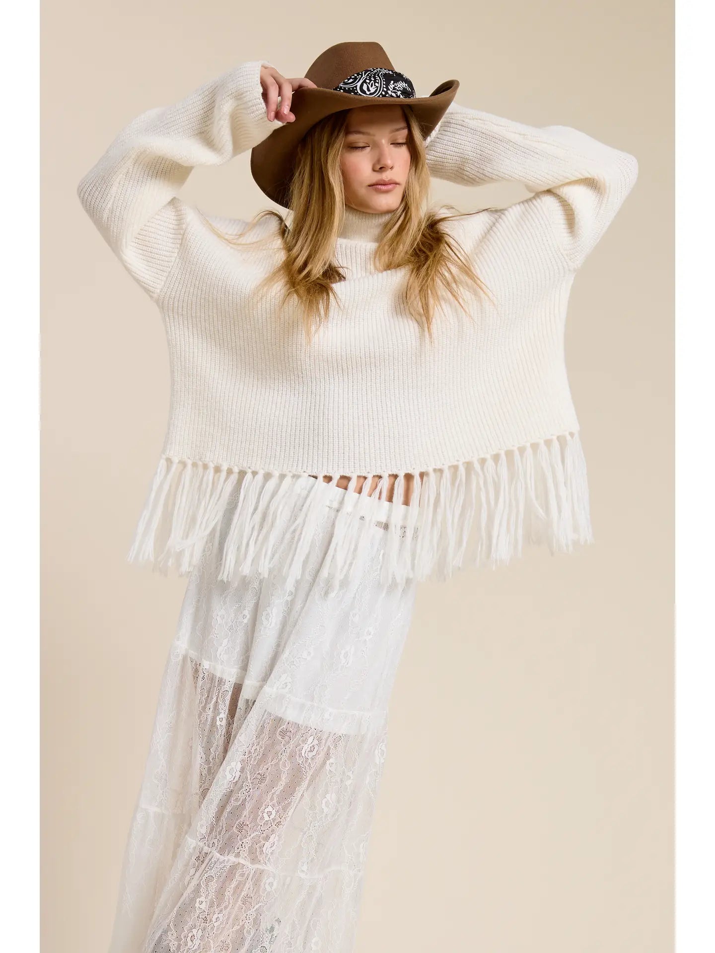 Out West Fringe Sweater