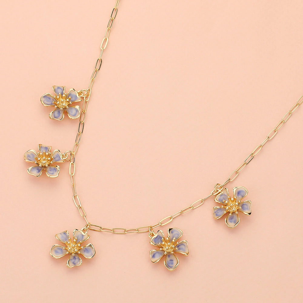 Flower Charm Necklace