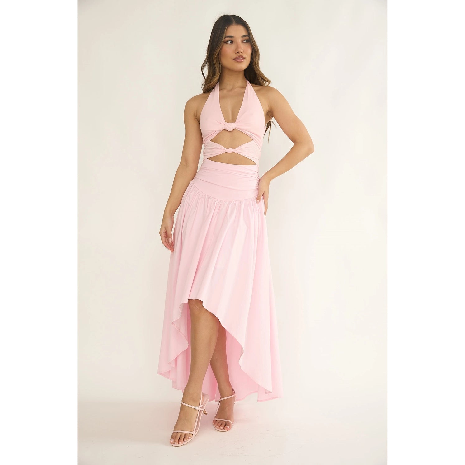 maxi pink peony dress women Blossom Hearts Maxi Dress