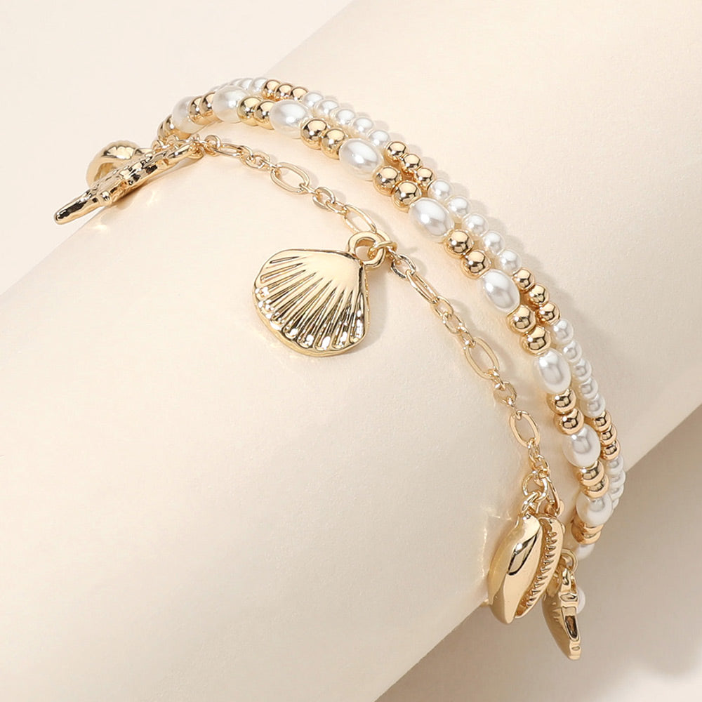 Starfish & Puka Charm Bracelet