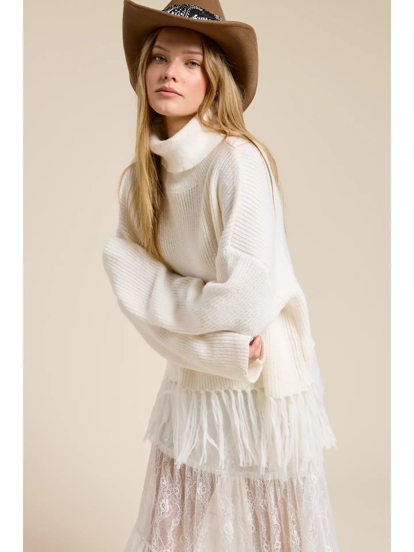 Out West Fringe Sweater