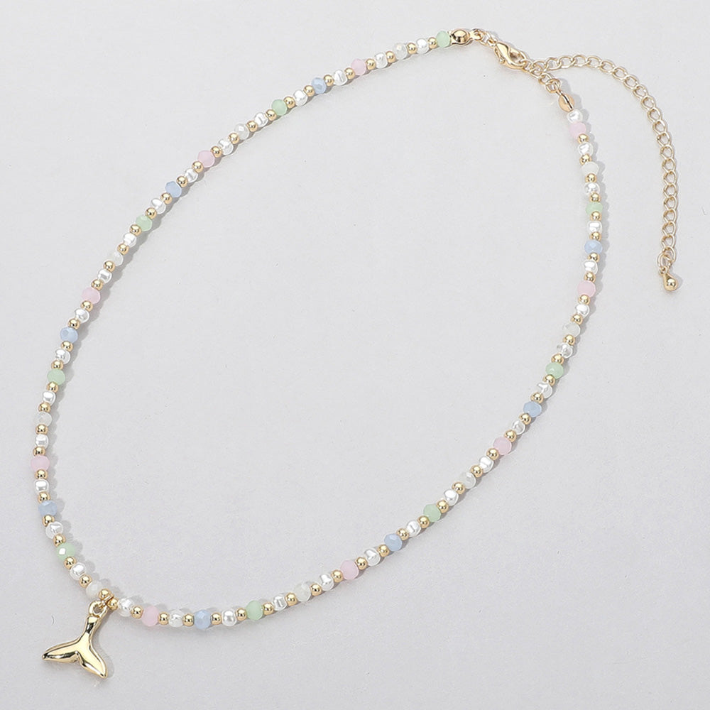 Whale Tale Beaded Necklace