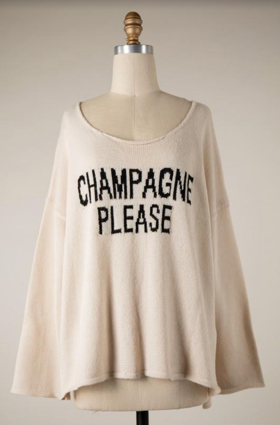 Champagne PLEASE Sweater