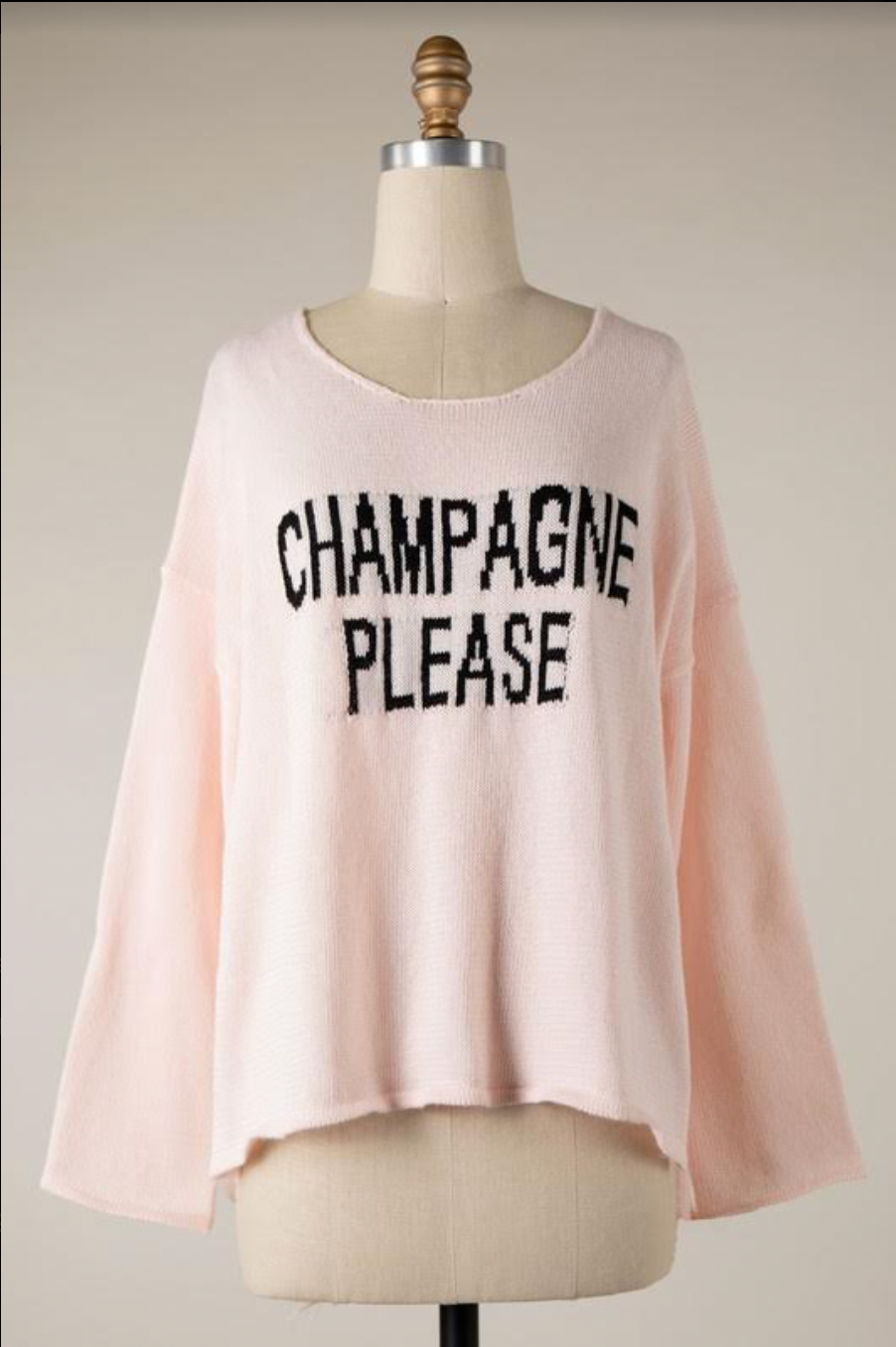 Champagne PLEASE Sweater