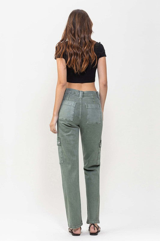 High Rise Cargo Denim