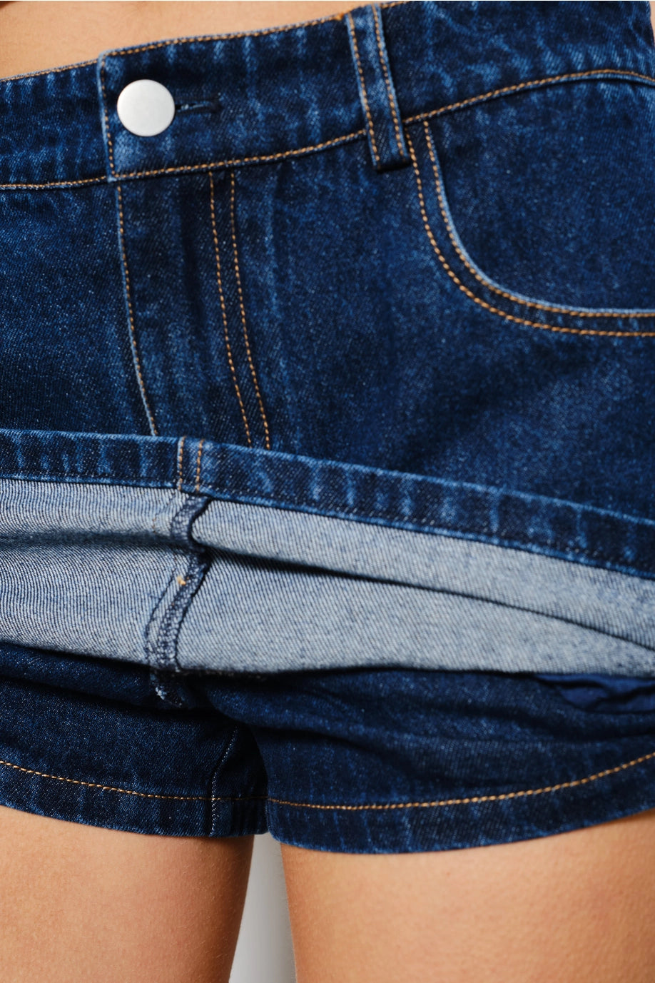 Daring Denim Micro Skort