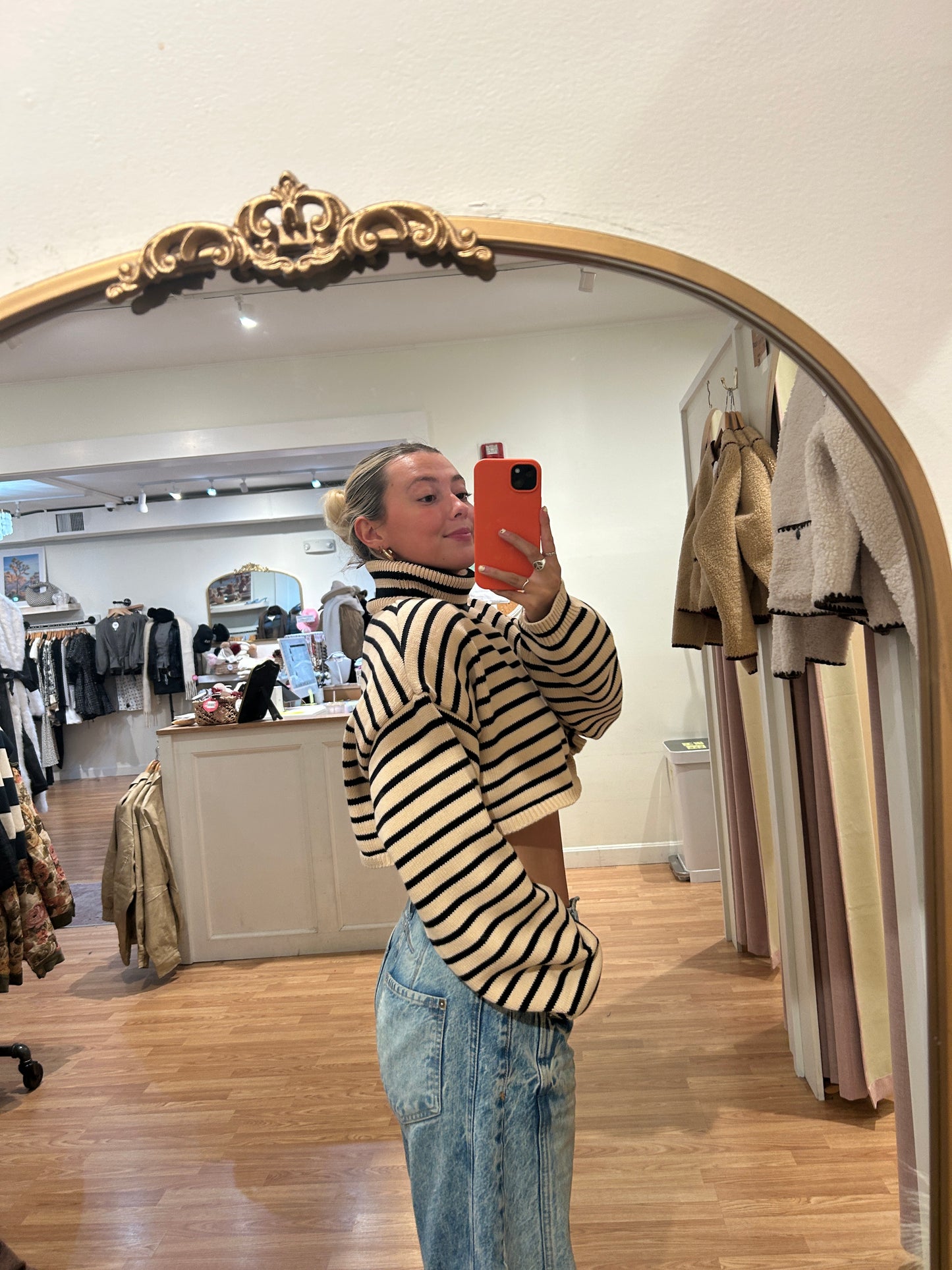 Rose Striped Sweater