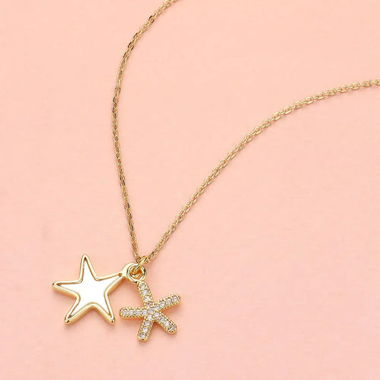 Double Starfish Necklace
