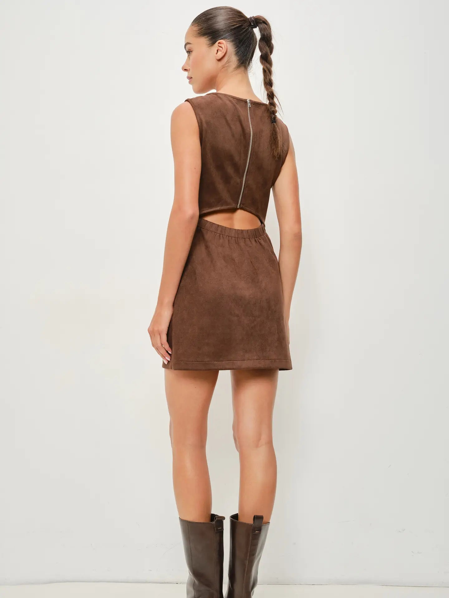 Solene Suede Mini Dress