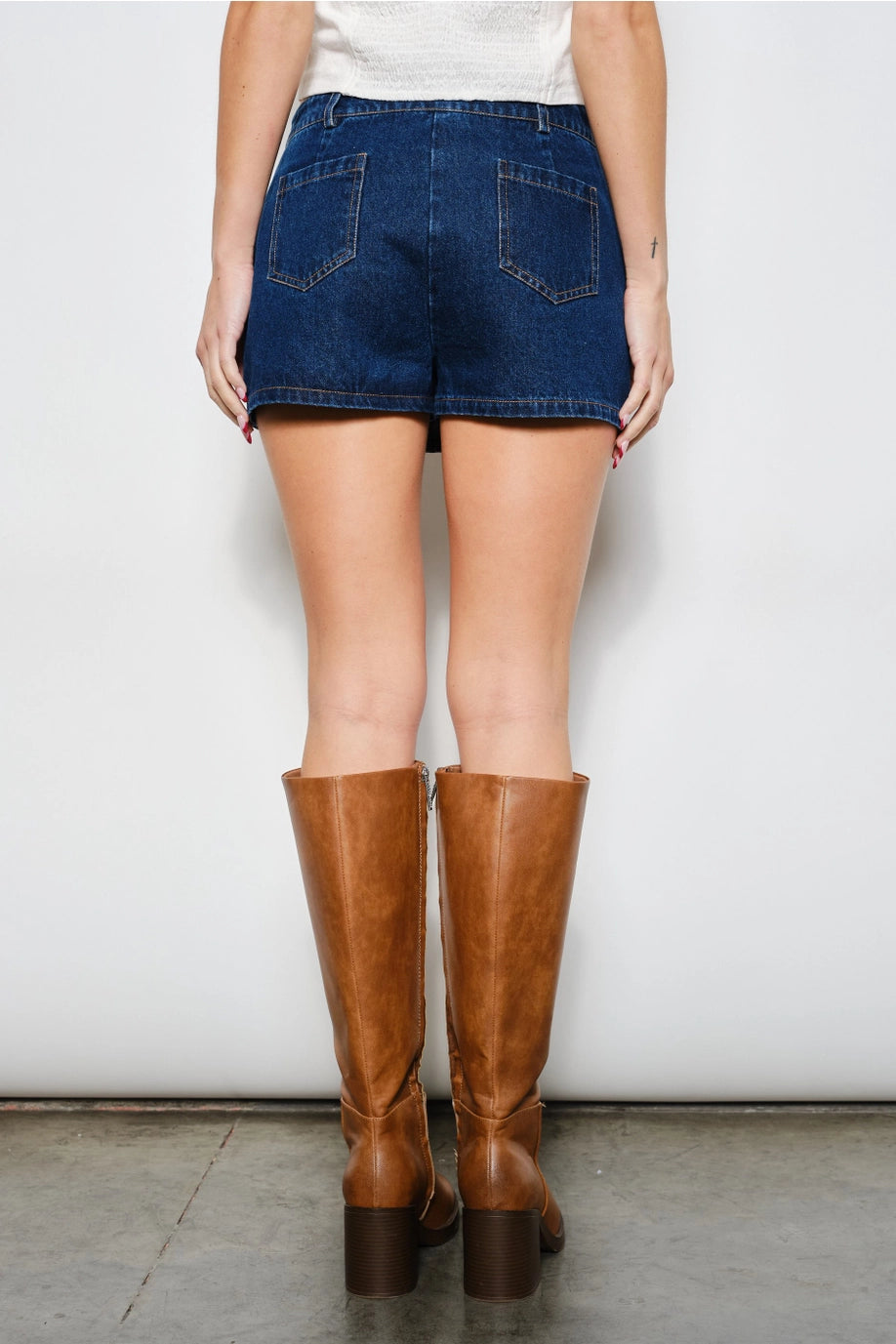 Daring Denim Micro Skort