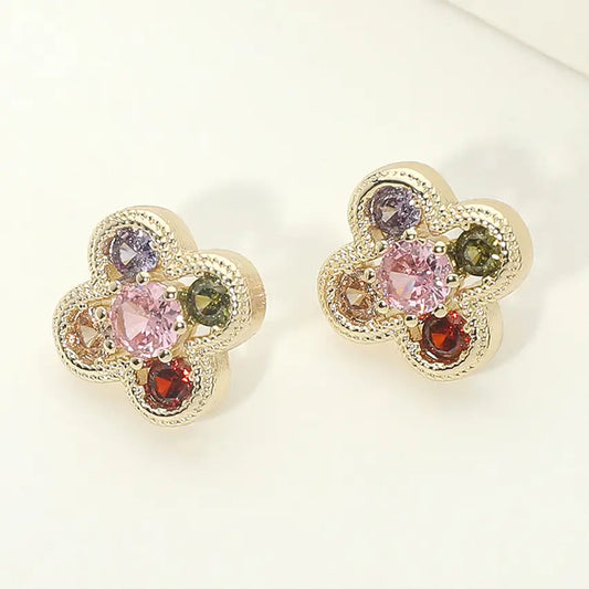 Colorful Quatrefoil Earring